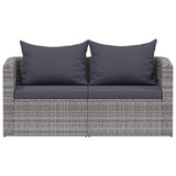 Vidaxl tuinhoekbanken 2 st poly rattan grijs