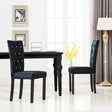 Vidaxl eetkamerstoelen 2 st fluweel zwart