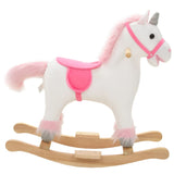 Vidaxl Hobbelier Unicorn 65x32x58 cm Plush white and pink