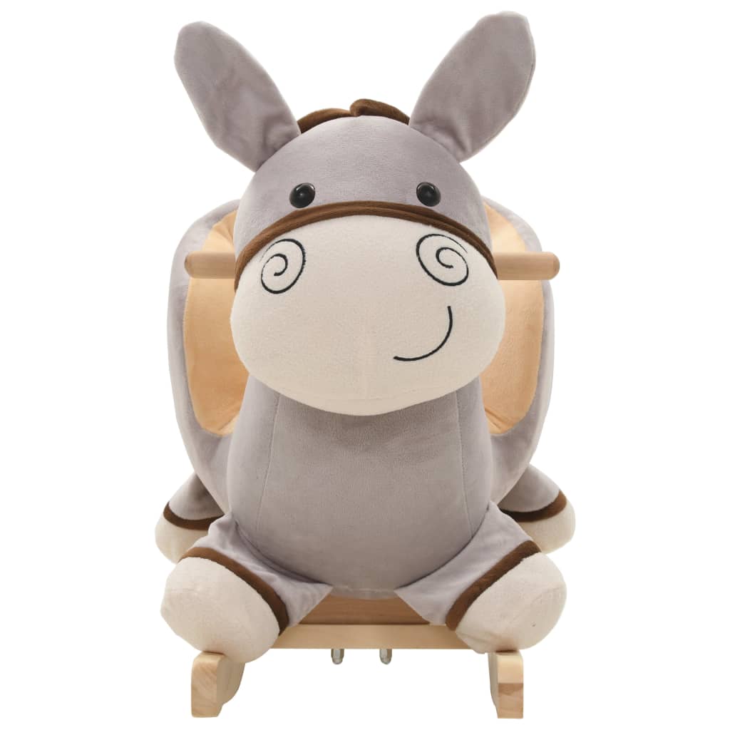 Vidaxl Hobbelier AAP con backrest 60x32x55 cm peluche gris