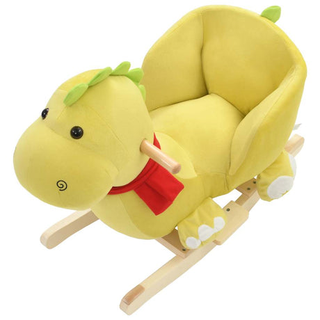 Vidaxl hobbeldier draak met rugleuning 60x32x53 cm pluche limegroen