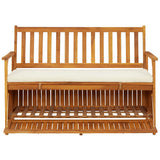 Vidaxl tuinopslagbank 120x63x84 cm massief acaciahout