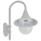 Vidaxl Garden Wall Lamp E27 42 cm Aluminium Hvid