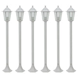 Vidaxl Pile Lighting for Garden E27 110 CM Aluminium White 6 STS