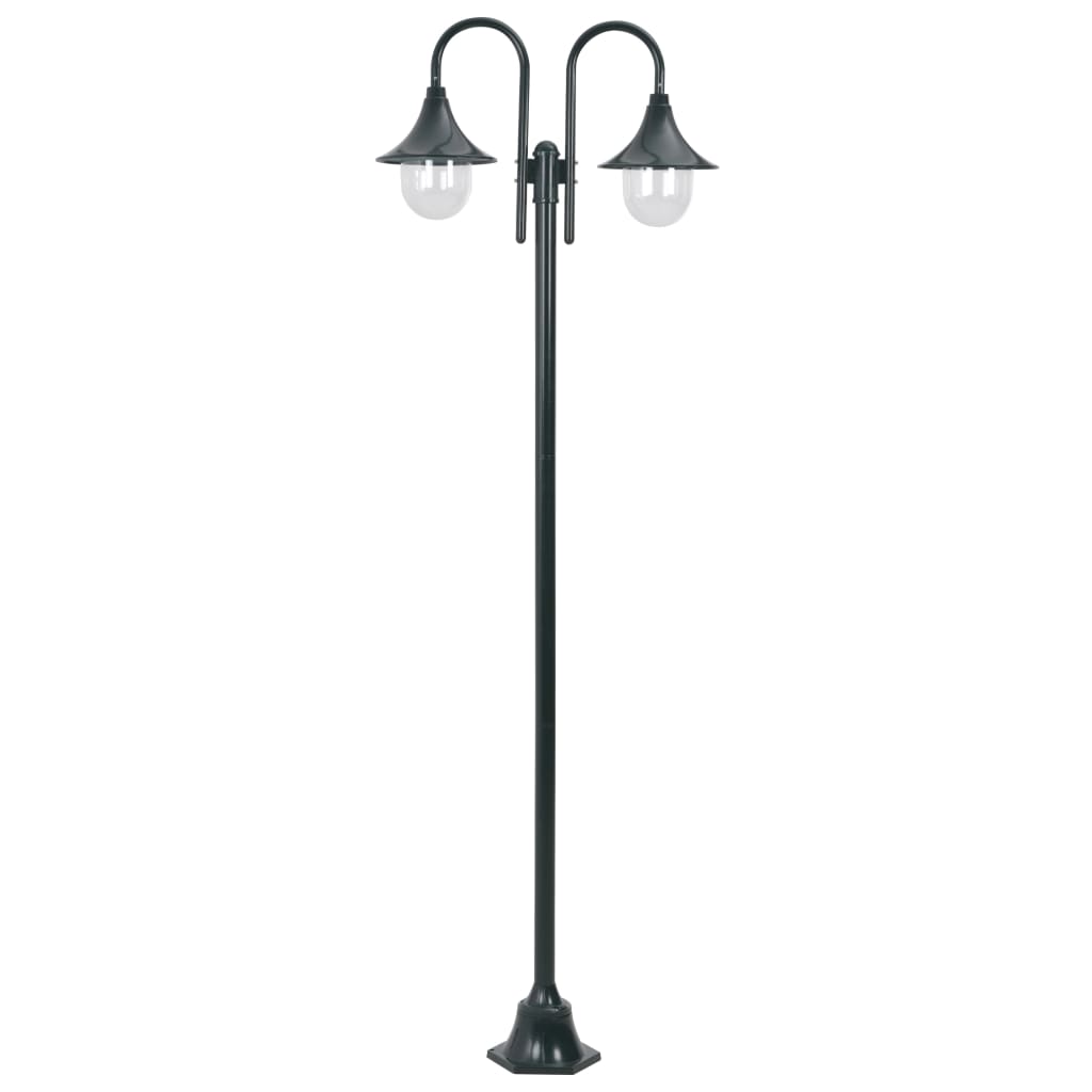 Vidaxl Pale Lighting Garden E27 220 cm Aluminium Dark Green 2-Piece