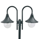 Vidaxl Pale Lighting Garden E27 220 cm Aluminium Dark Green 2-Piece