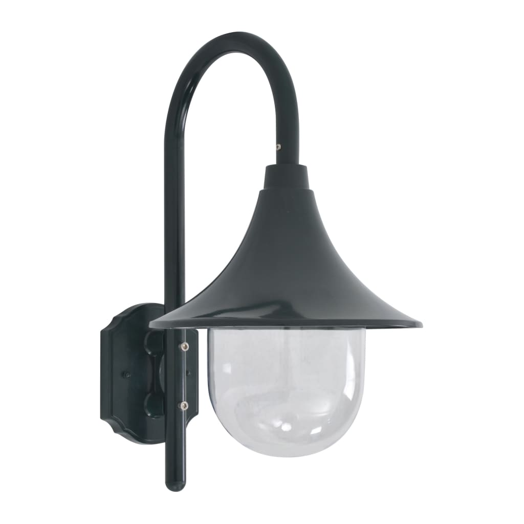 Vidaxl Garden Wall Lamp E27 42 cm aluminium mørkegrøn