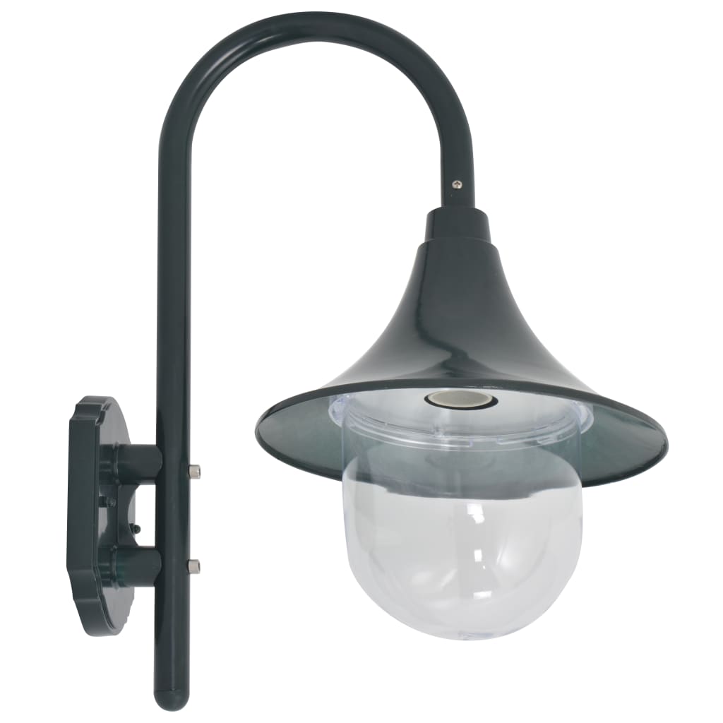 Vidaxl Garden Wall Lamp E27 42 cm aluminium mørkegrøn