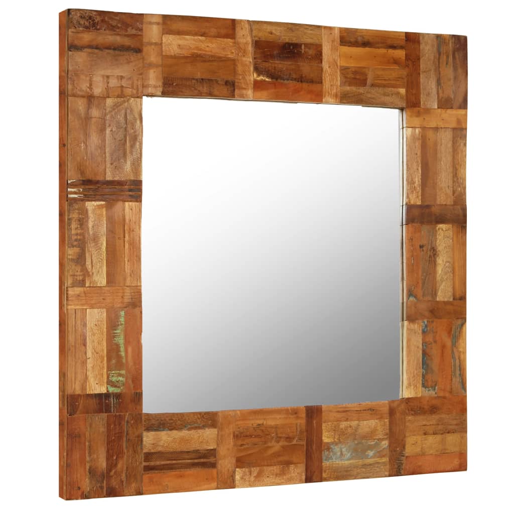 Vidaxl Wall Mirror 60x60 cm Solid Recycled Wood