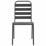 Vidaxl tuinstoelen stapelbaar 2 st staal grijs