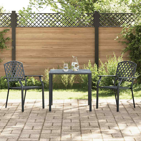 Vidaxl tuinstoelen stapelbaar 2 st staal antraciet