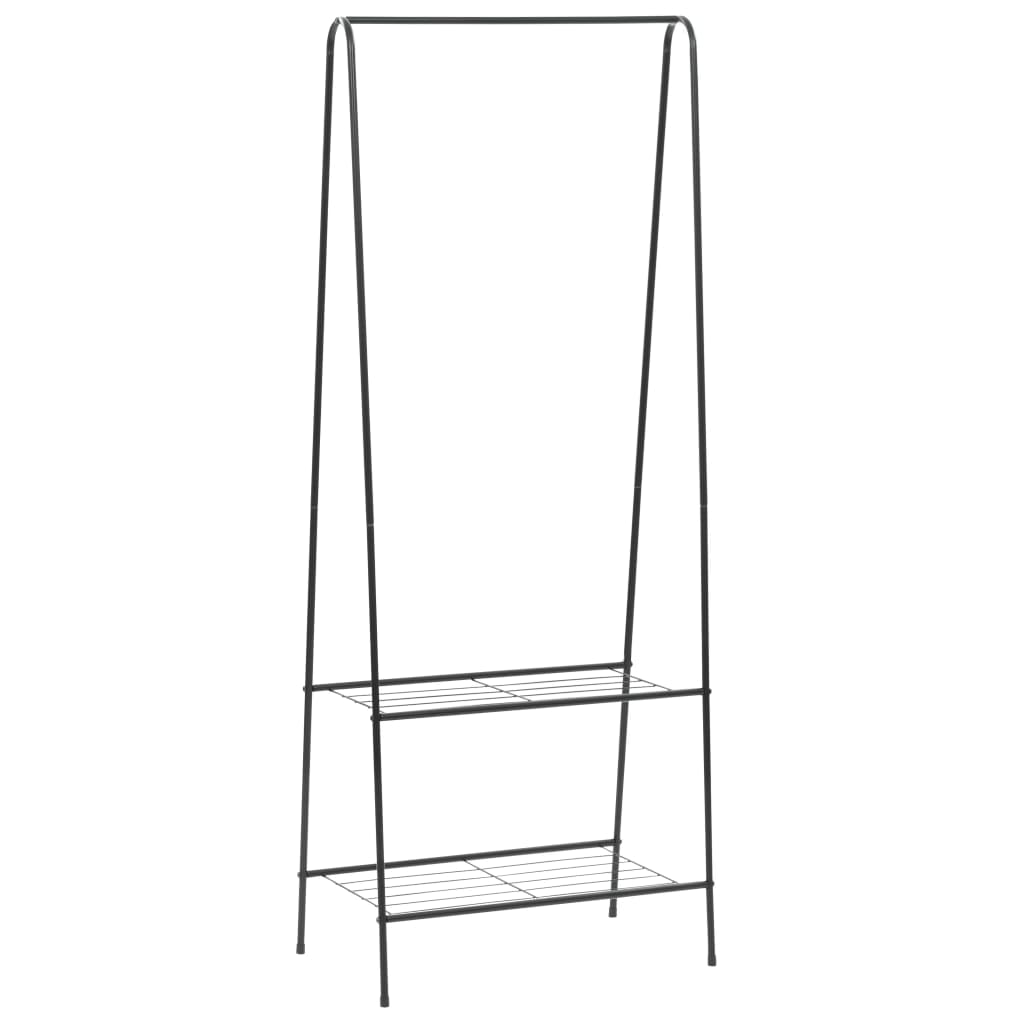 Rack de vêtements Vidaxl 59x35x150 cm noir