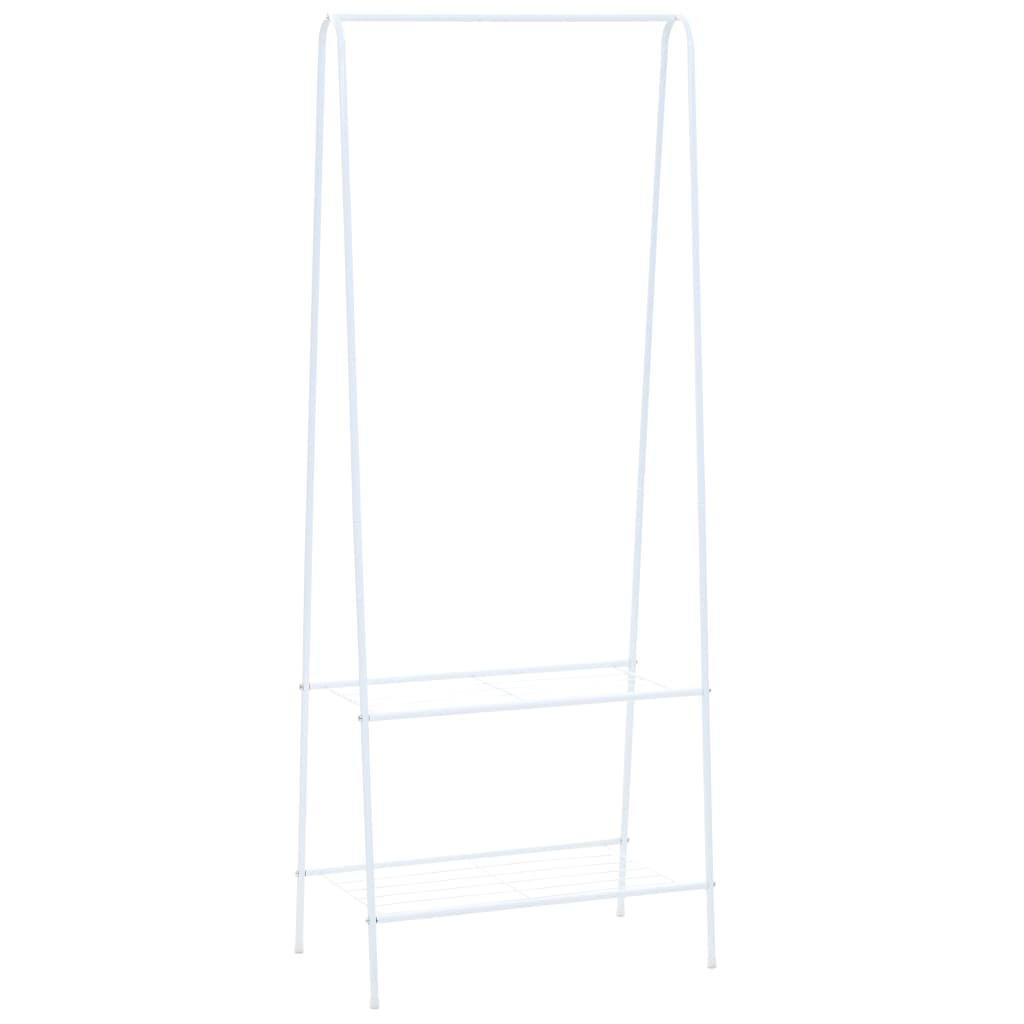 Rack de vêtements Vidaxl 59x35x150 cm blanc