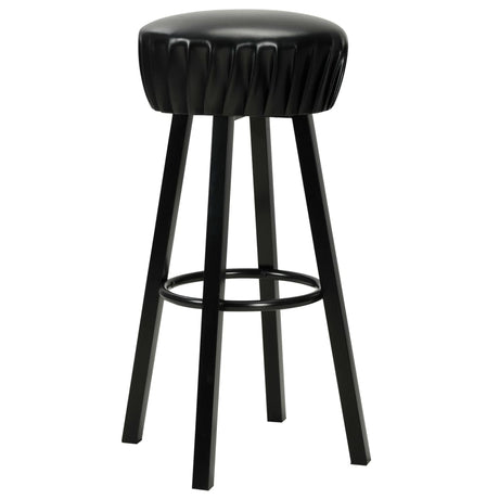 Vidaxl barstoelen 2 st kunstleer zwart