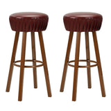 Vidaxl barstoelen 2 st kunstleer bruin