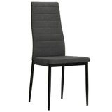 Vidaxl eetkamerstoelen 2 st stof donkergrijs