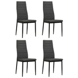 Vidaxl eetkamerstoelen 4 st stof donkergrijs