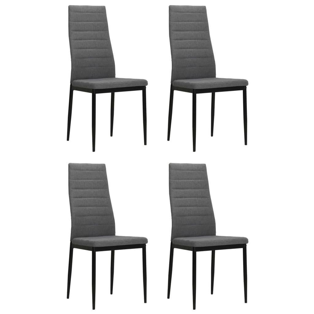 Vidaxl eetkamerstoelen 4 st stof lichtgrijs