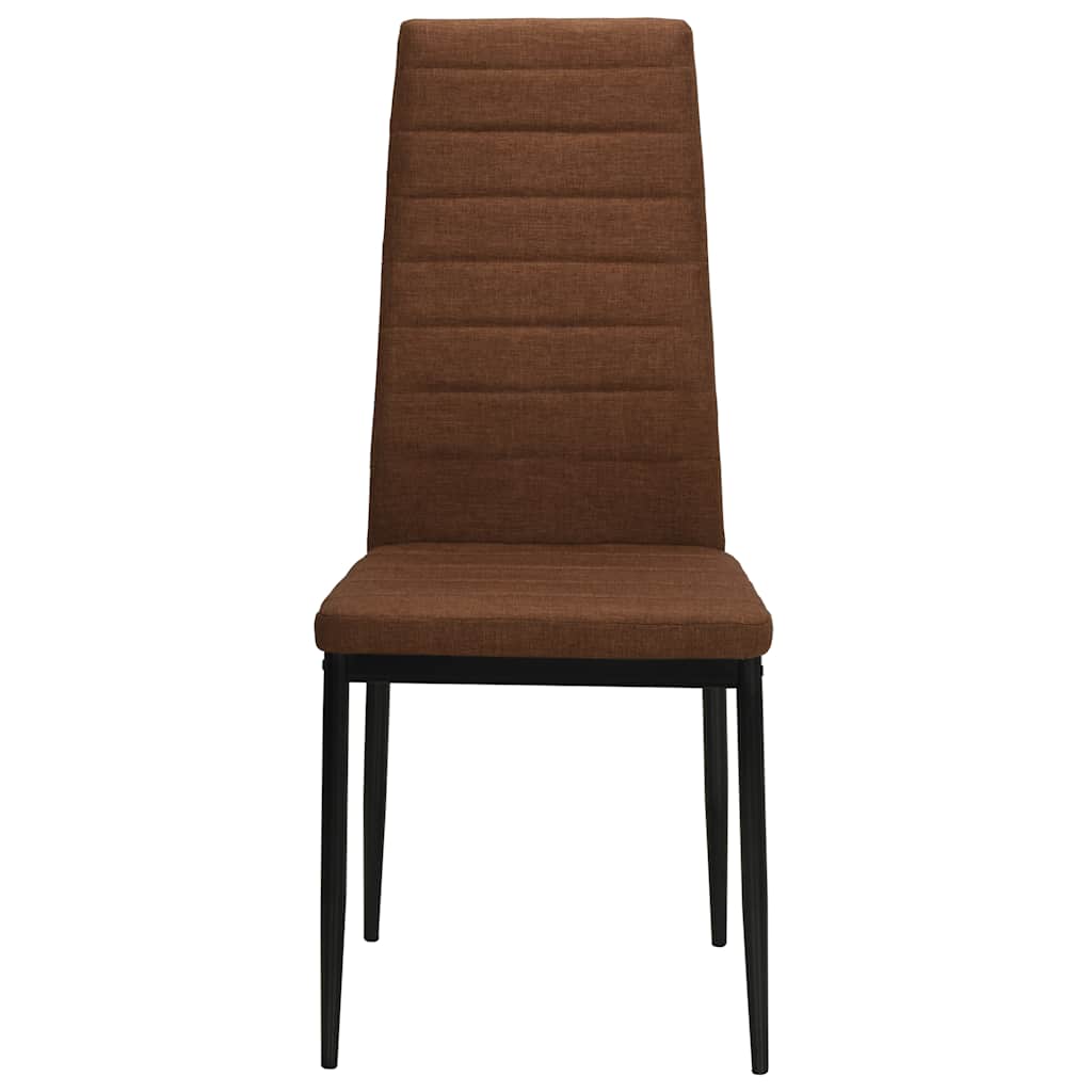 Vidaxl eetkamerstoelen 2 st stof bruin