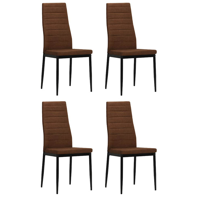 Vidaxl eetkamerstoelen 4 st stof bruin
