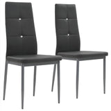 Vidaxl eetkamerstoelen 2 st kunstleer grijs