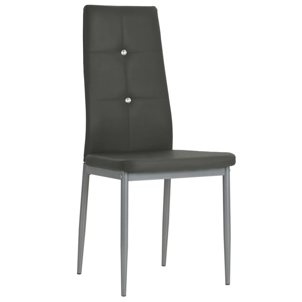Vidaxl eetkamerstoelen 4 st kunstleer grijs