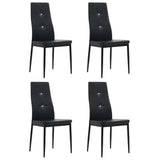Vidaxl eetkamerstoelen 4 st kunstleer zwart