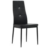 Vidaxl eetkamerstoelen 4 st kunstleer zwart