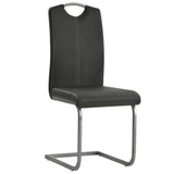 Vidaxl eetkamerstoelen 2 st kunstleer grijs