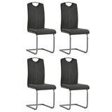 Vidaxl eetkamerstoelen 4 st kunstleer grijs