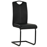 Vidaxl eetkamerstoelen 2 st kunstleer zwart