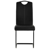Vidaxl eetkamerstoelen 2 st kunstleer zwart