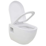 Vidaxl wandtoilet keramiek wit
