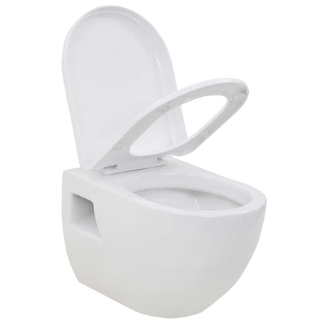 Vidaxl wandtoilet keramiek wit