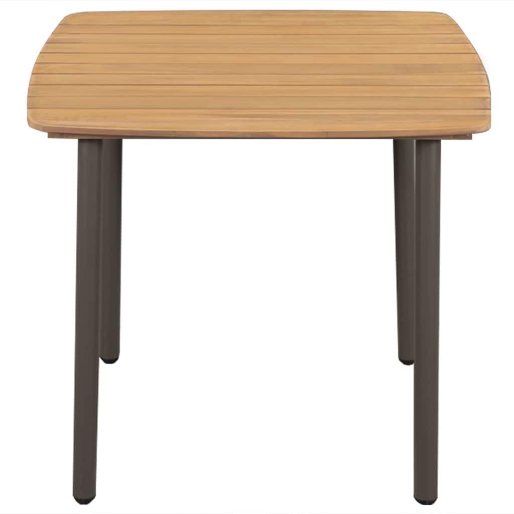 Vidaxl tuintafel 80x80x72 cm massief acaciahout en staal