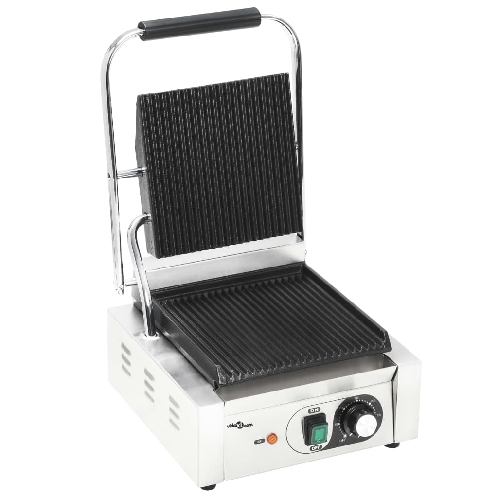 Vidaxl Panini Grill Groned 1800 W 31x30,5x20 cm nerezová ocel