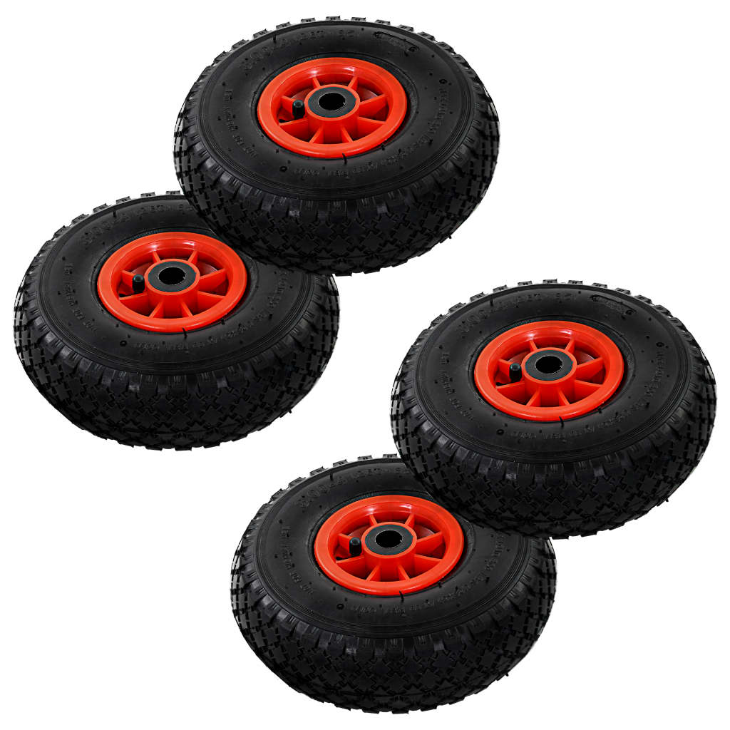 Vidaxl hand truck wheels 4 pcs 3.00-4 (245x82) rubber