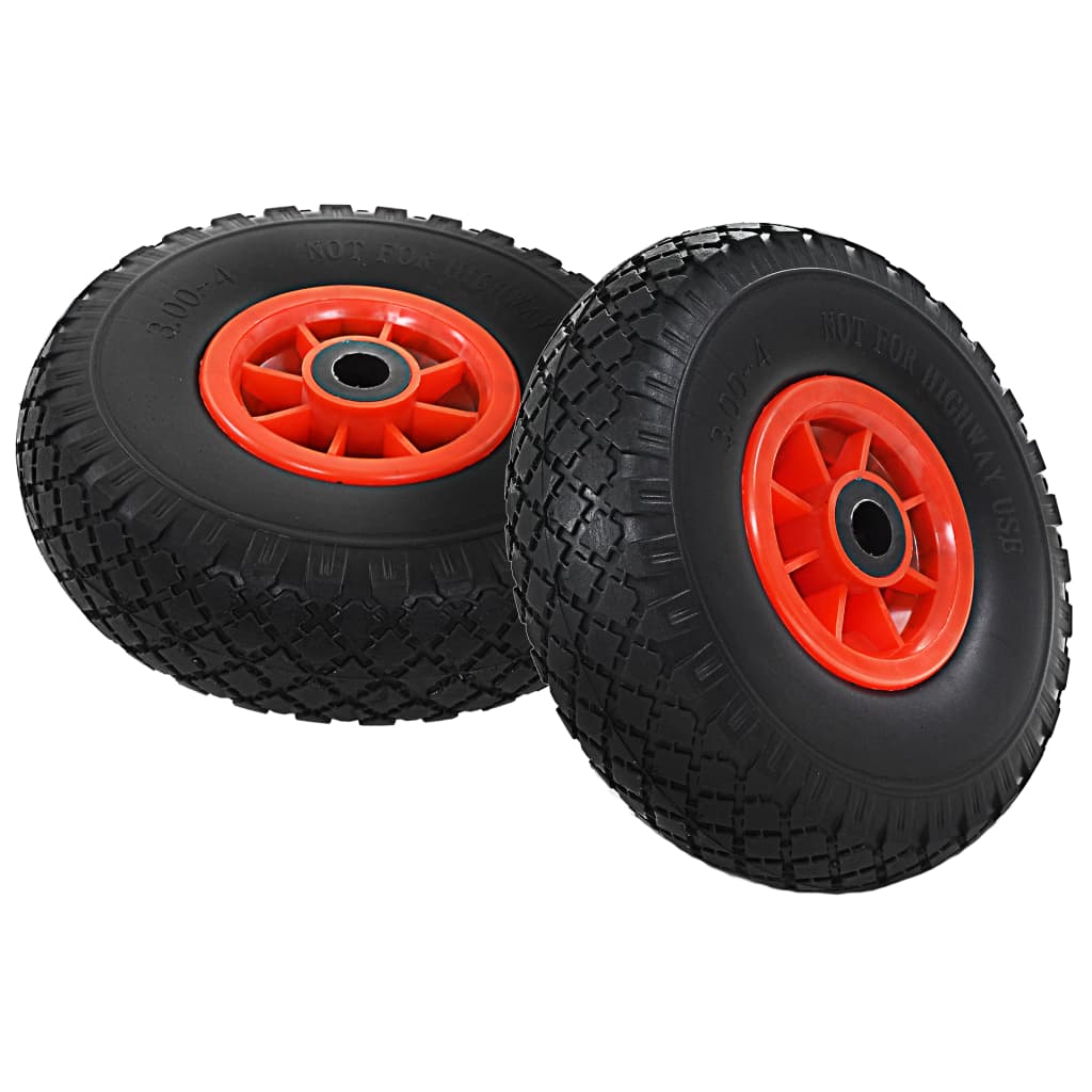 Vidaxl Hand Truck Wheels 3.00-4 (260x85) Solid PU 4 ks