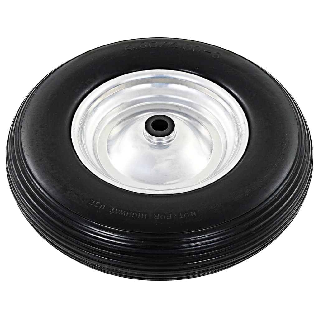 Vidaxl wheelbarrow wheel with axle 4.00-8 390 mm Solid PU