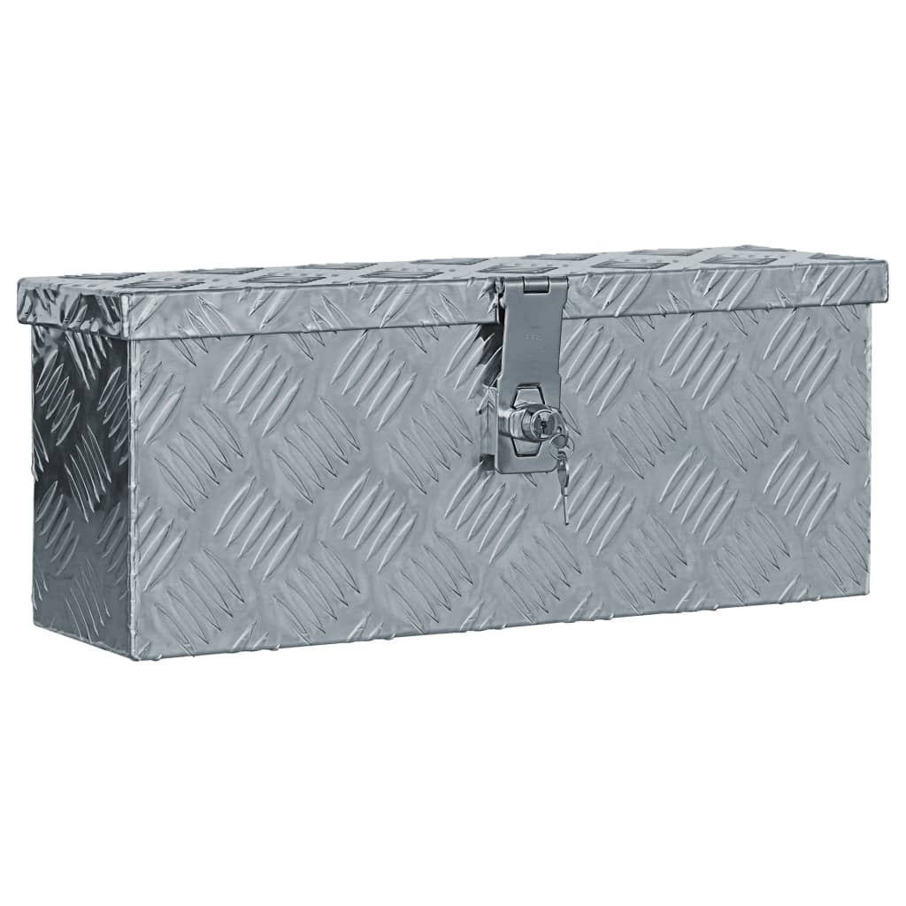 Vidaxl Aluminium Box 48.5x14x20 cm silverfärgad