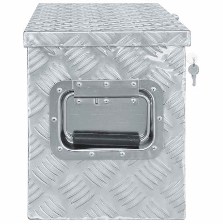 Vidaxl aluminium kist 61,5x26,5x30 cm zilverkleurig