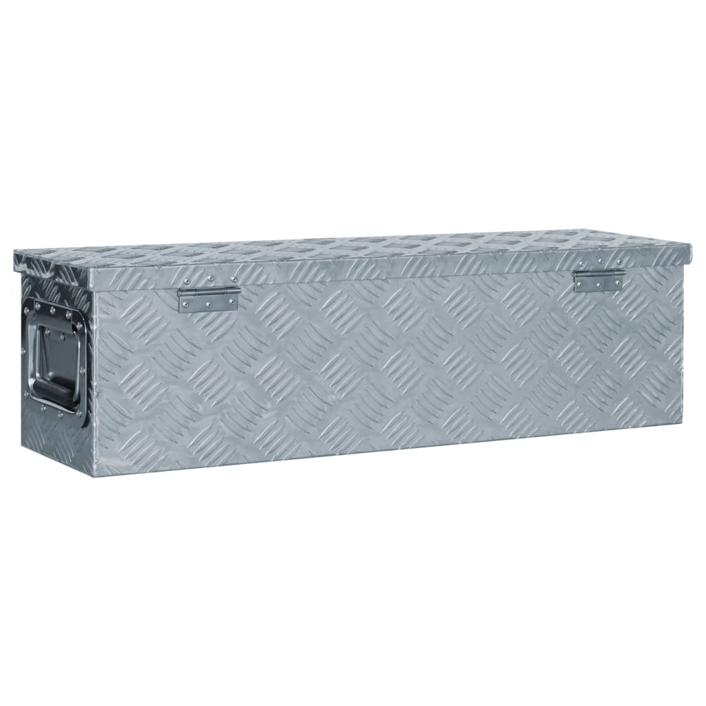 Vidaxl Aluminum box 80.5x22x22 cm silver colored