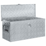 Vidaxl aluminium kist 80x30x35 cm zilverkleurig