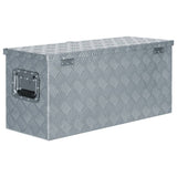 Vidaxl Box de aluminio 80x30x35 cm de color plateado