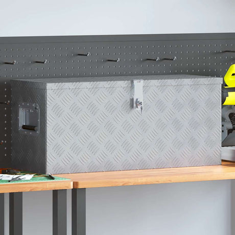 Vidaxl aluminium kist 80x30x35 cm zilverkleurig