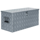 Vidaxl Späichere Box 90.5x33X44 cm Aluminium Sëlwer faarweg