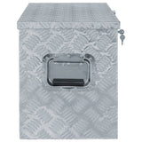 Vidaxl Storage box 90.5x35x40 cm aluminum silver colored