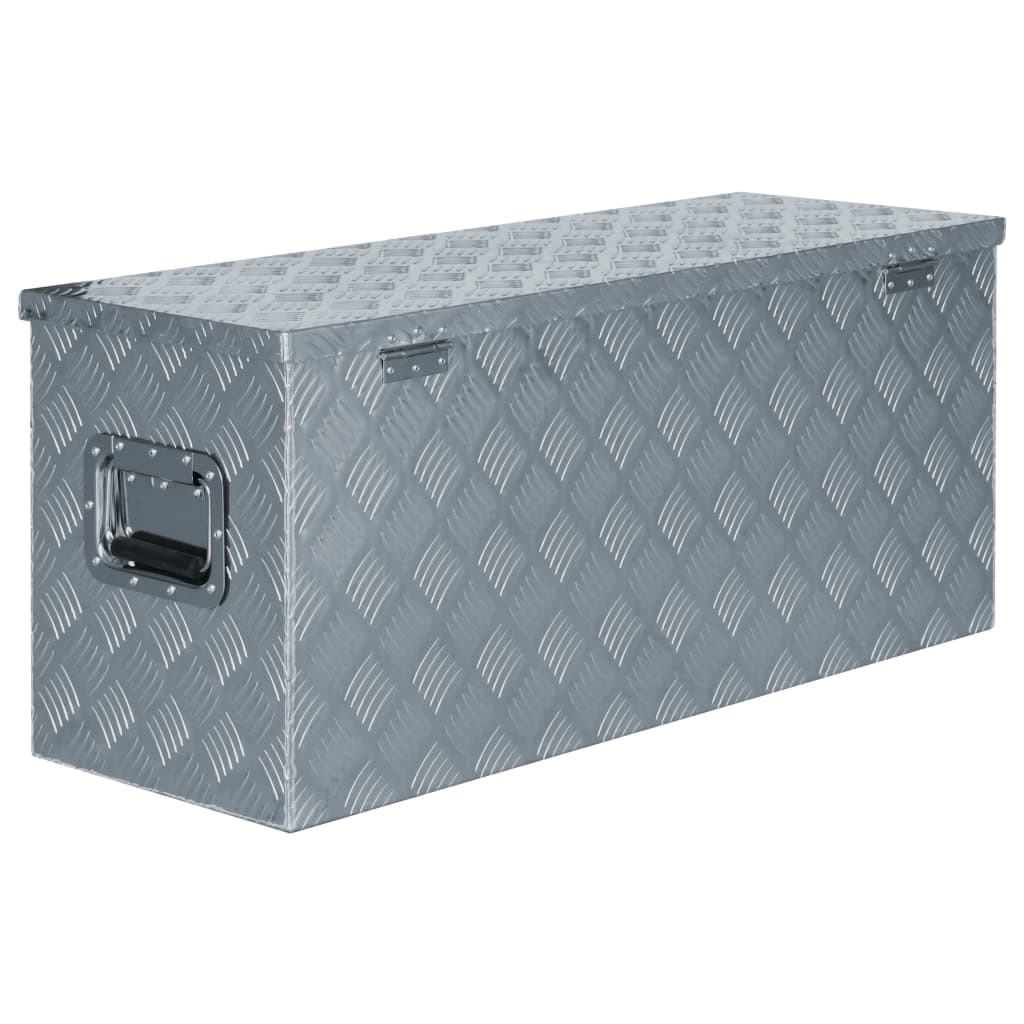 VIDAXL -Speicherbox 90.5x35x40 cm Aluminium Silber gefärbt