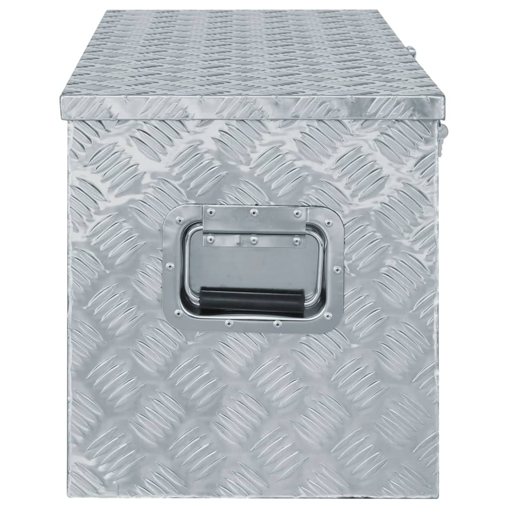 Vidaxl Aluminium Box 110.5x38.5x40 cm srebrno obarvano