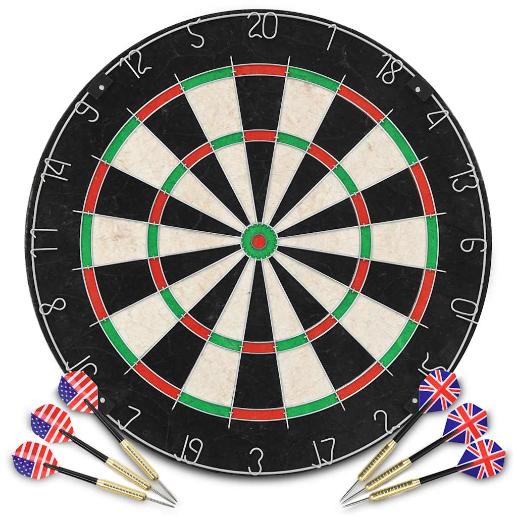 Vidaxl dartboard professionnel avec 6 fléchettes sisal